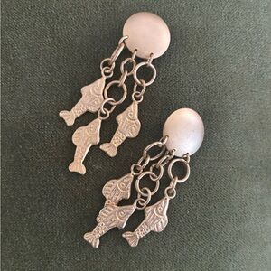 Norma Jean Gold Fish Dangle Earrings